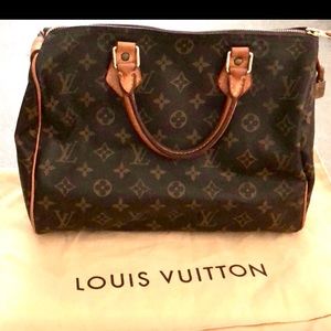 Louis Vuitton logo Speedy 30 Authentic